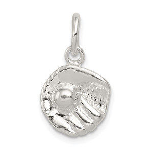 Sterling Silver Baseball Glove Charm