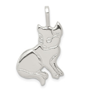 Sterling Silver Cat Charm - QC-8ACFD78E-7685