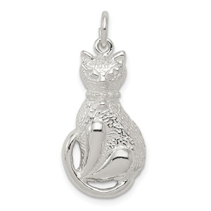Sterling Silver Cat Charm - QC-EBEAB5DB-8038