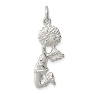 Sterling Silver Cheerleader Charm - QC-F198764A-8610