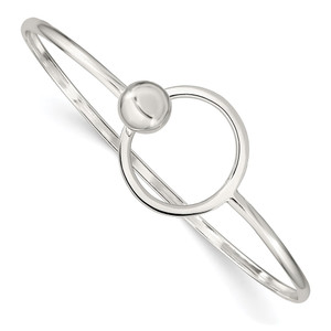 Sterling Silver Circle Bangle Bracelet