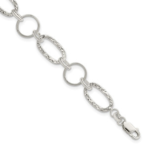 Sterling Silver Circle Bracelet - QG-A535875C-3694