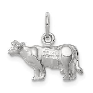 Sterling Silver Cow Charm - QC-9D79442E-3407