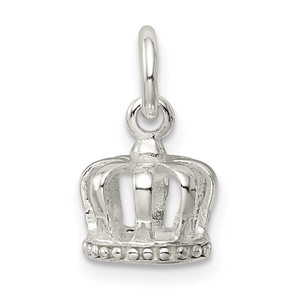 Sterling Silver Crown Charm - QC-225B3F98-4081