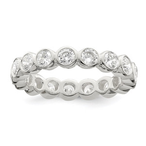 Sterling Silver CZ Band - QR-CB1AB496-5590