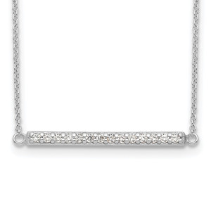 Sterling Silver CZ Bar Necklace - QG-2DD0ABCB-8731