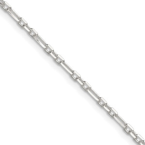 Sterling Silver D/C 2mm 3 Short Plus 1 Long Cable Link Chain - QF-9D74AE5A-6132