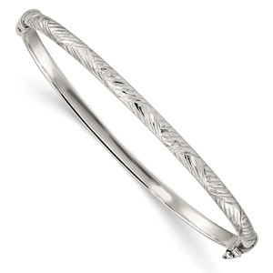 Sterling Silver D/C 4mm Bangle - QB-79807765-6691