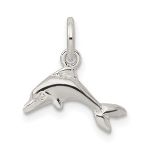 Sterling Silver Dolphin Charm - QC-13F2726E-1945