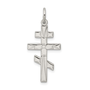 Sterling Silver Eastern Orthodox Cross Charm - QC-1535439A-7514