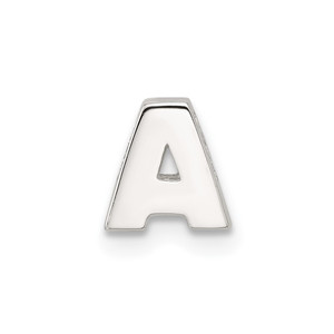 Sterling Silver E-coated Letter A Slide Charm