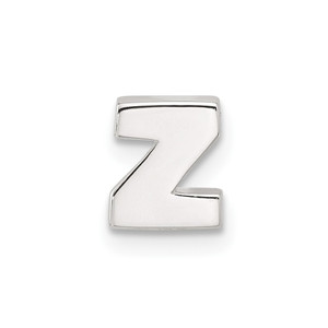 Sterling Silver E-coated Letter Z Slide Charm