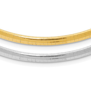 Sterling Silver Gold-plated 4mm Reversible w/2in ext Cubetto Chain - RS-9D7764FA-6590