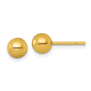 Sterling Silver Gold-tone Polished 5.75mm Ball Post Earrings