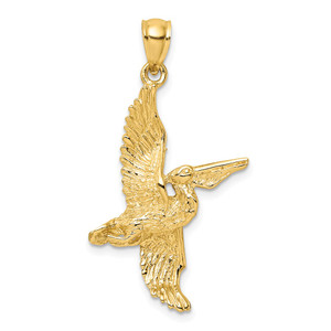 14K 3-D Pelican Flying Charm - K7-F6CFC5C0-8451