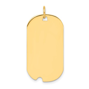 Sterling Silver GP Engraveable Dog Tag Polished Disc Charm - QM-E9F1938D-5142