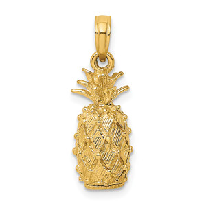14K 3-D Pineapple Charm