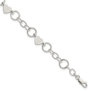 Sterling Silver Heart Bracelet - QG-93268D8E-5363