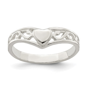 Sterling Silver Heart Ring - QR-28AEC88A-4367