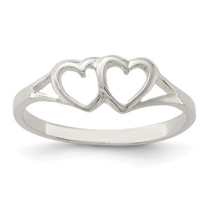 Sterling Silver Heart Ring - QR-58DE891E-1776