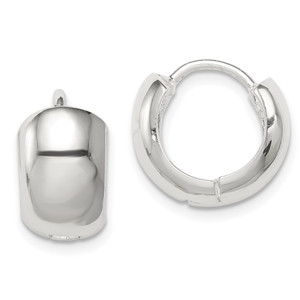 Sterling Silver Hinged Hoop Earrings - QE-004AE4A8-8302