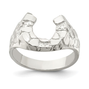Sterling Silver Horseshoe Ring - QR-C7F0619C-7506