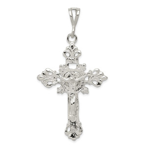 Sterling Silver INRI Crucifix Pendant - QC-686763F0-3854