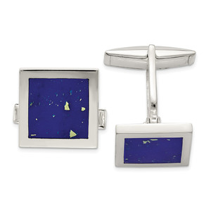 Sterling Silver Lapis Cuff Links - QQ-26759804-9885