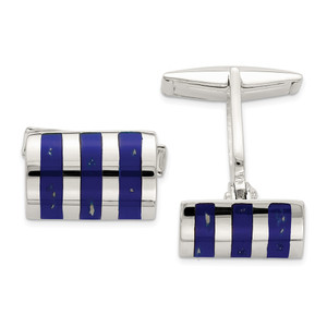 Sterling Silver Lapis Cuff Links - QQ-FF50C454-5666