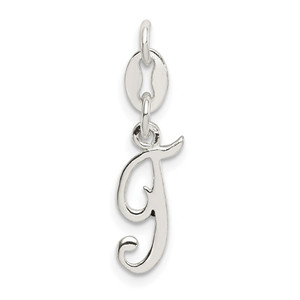 Sterling Silver Letter T Initial Charm - QC-4C988441-7677