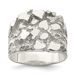 Sterling Silver Men's Nugget Ring - QR-0E3D1A72-6983