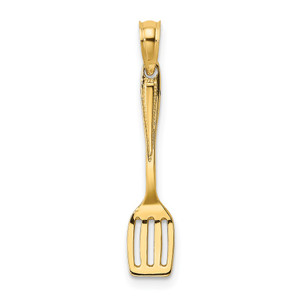 14K 3-D Polished Spatula Charm