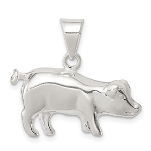 Sterling Silver Pig Charm - QC-782F5F97-7555
