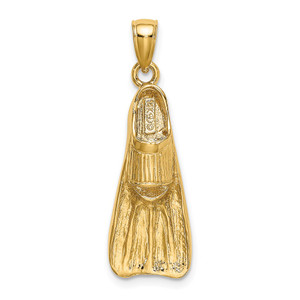 14K 3-D Scuba Flipper Charm - K7-832EDD07-5198