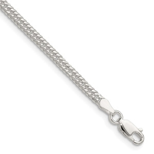 Sterling Silver Polished 3.0mm Double Diamond-cut Curb Chain - QD-A5B20FE6-2999