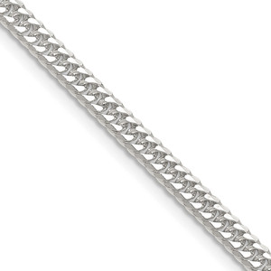 Sterling Silver Polished 3.9mm Double Diamond-cut Curb Chain - QD-A8F62837-1134