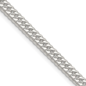Sterling Silver Polished 4.8mm Double Diamond-cut Curb Chain - QD-FF0B07BD-6167
