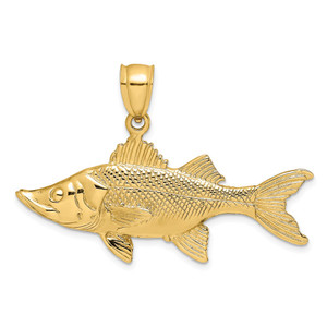 14K 3-D Tarpon Fish Charm - K8-C84574C2-1286