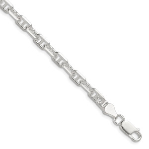 Sterling Silver Polished and D/C 5.5mm Mariner Link Chain - QM-D20267CF-8559