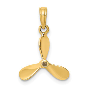 14K 3-D w/ 3 Blades Propeller Charm - K8-95FD72F2-1895