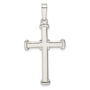 Sterling Silver Polished Cross Pendant - QC-40492711-3543