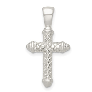 Sterling Silver Polished Cross Pendant - QC-5EAA7B75-1366