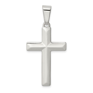 Sterling Silver Polished Cross Pendant - QC-938473DE-1089