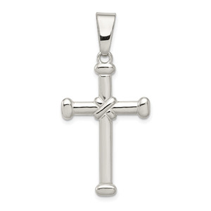 Sterling Silver Polished Cross Pendant - QC-A9AC81AB-5468