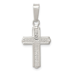 Sterling Silver Polished Cross Pendant - QC-BFA491A6-7383