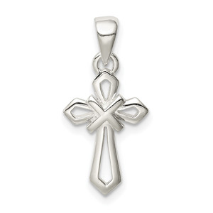 Sterling Silver Polished Cross Pendant - QC-D8544FCB-8333