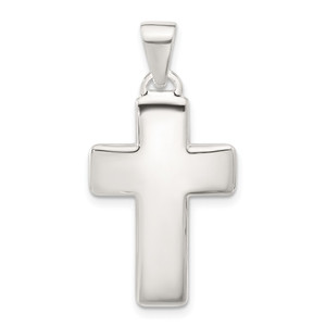 Sterling Silver Polished Cross Pendant - QC-E5C3C670-8322