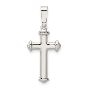 Sterling Silver Polished Cross Pendant - QC-F711ACE1-4749