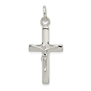 Sterling Silver Polished Crucifix Cross Pendant - QC-331DAF96-5120