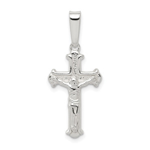 Sterling Silver Polished Crucifix Pendant - QC-1AEA46B3-4607